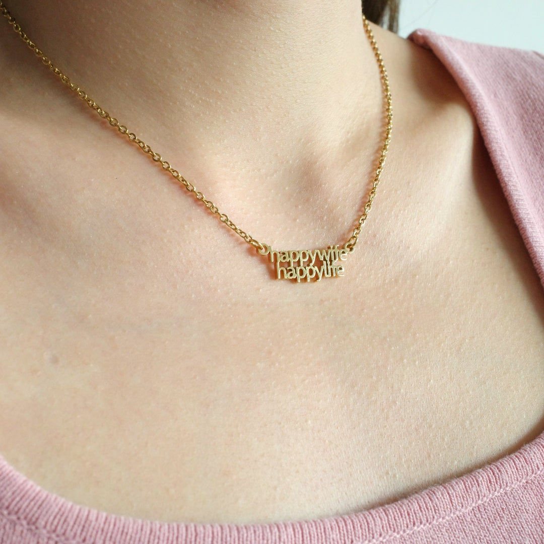 Happy Wife Happy Life Necklace