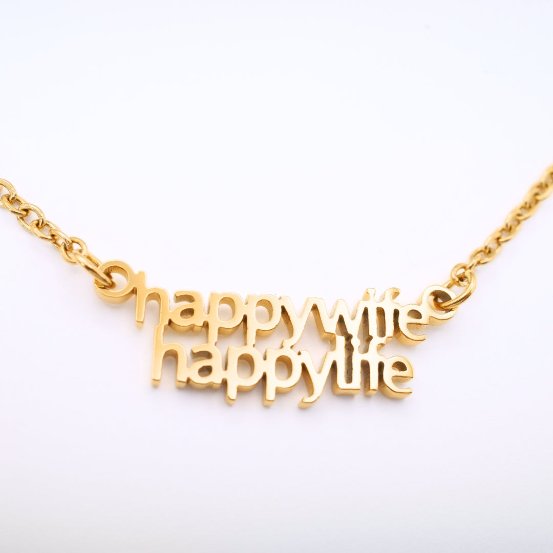 Happy Wife Happy Life Necklace